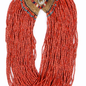 Authentic Konyak Naga Red Bead Necklace, Ca Early 1900s, 1481 image 4