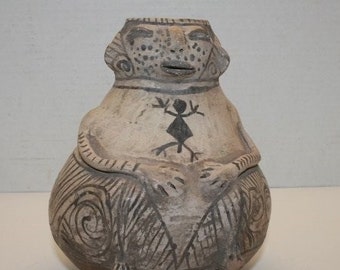 Reproduction  Hohokam Male effigy Jar #188