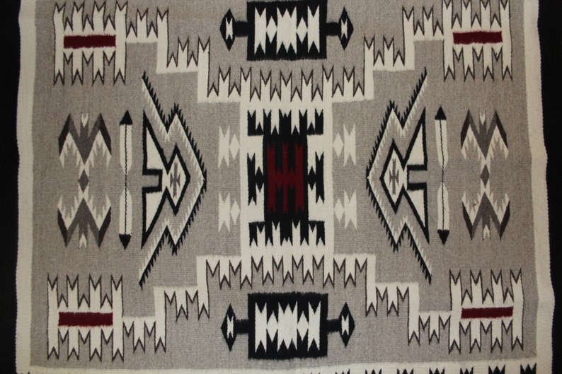 Southwest Rug Extremely Fine Navajo Hand Woven Storm Pattern Etsy