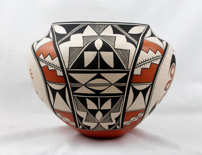 Native American Vintage Poly Chrome Pottery Olla by Etsy