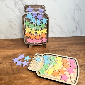 Personalized Reward jar with pastel stars