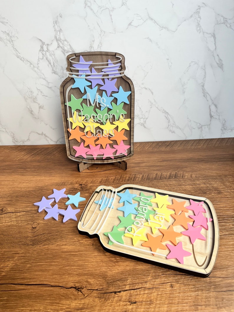 Personalized Reward Jar With Pastel Stars - Etsy