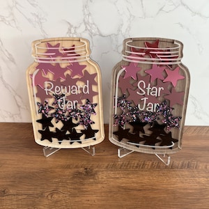 Custom Reward jar with star tokens, Classroom reward system, Teacher management tool, reward system