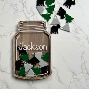Personalized Reward jar, mountain theme, reward system, classroom reward system