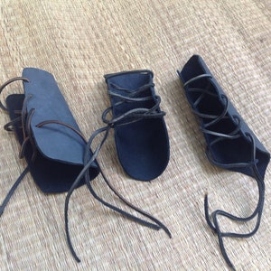 Black Leather Armguard for Traditional or Primitive Archery