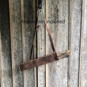 Brown Small Traditional Leather Archery Quiver