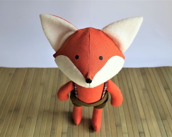 Fox Sewing Pattern | Sewing Pattern & Tutorial | Dressed soft toy | PDF instant download | DIY soft toy doll in linen or cotton