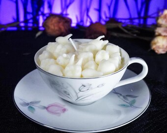TEETHCUP handmade 100% beeswax teacup candle