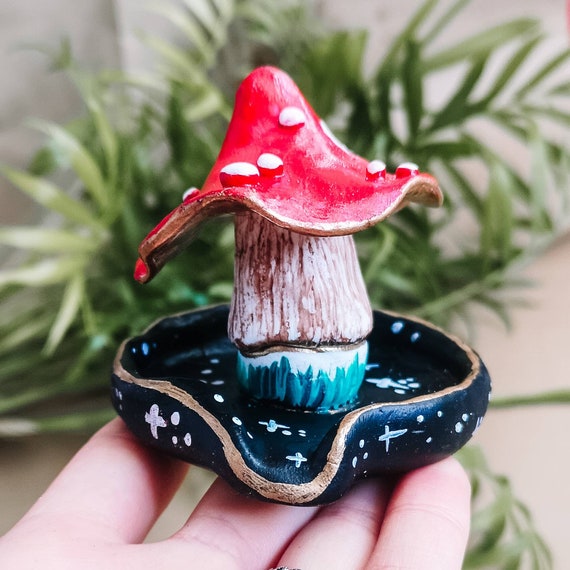 Magic Mushroom Mini Incense Holder & Ashtray 2 in 1 