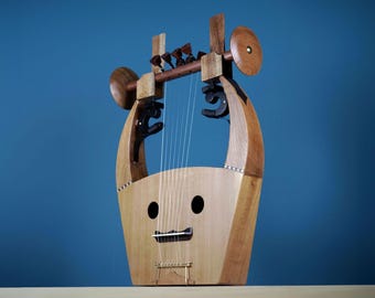 Handcrafted Cedar Wood 9-string Cithara: Ancient Greek Musical Instrument