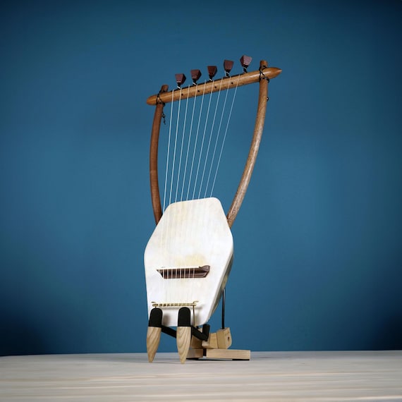 Handcrafted 9-string Lyre of Orpheus: Ancient Greek Musical