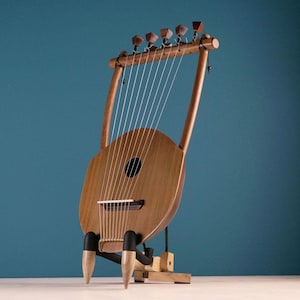 Traveler’s Lyre (or Odysseus’ Lyre) with 9 strings and a wooden soundboard – ancient Greek lyre - Top Quality HandCrafted Musical Instrument
