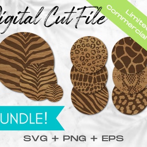 Animal Print Earrings svg, Laser Cut Earring File, Glowforge Earring File, Wood Earring svg, Engraved Earrings svg, Animal Earrings svg