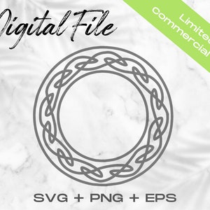 Celtic Knot SVG, Celtic Clipart, Circle Celtic Knot Silhouette Cut File, Celtic Cricut File, Commercial Use Svg Png Eps, Celtic Clip Art