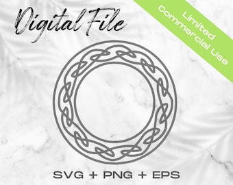 Celtic Knot SVG, Celtic Clipart, Circle Celtic Knot Silhouette Cut File, Celtic Cricut File, Commercial Use Svg Png Eps, Celtic Clip Art