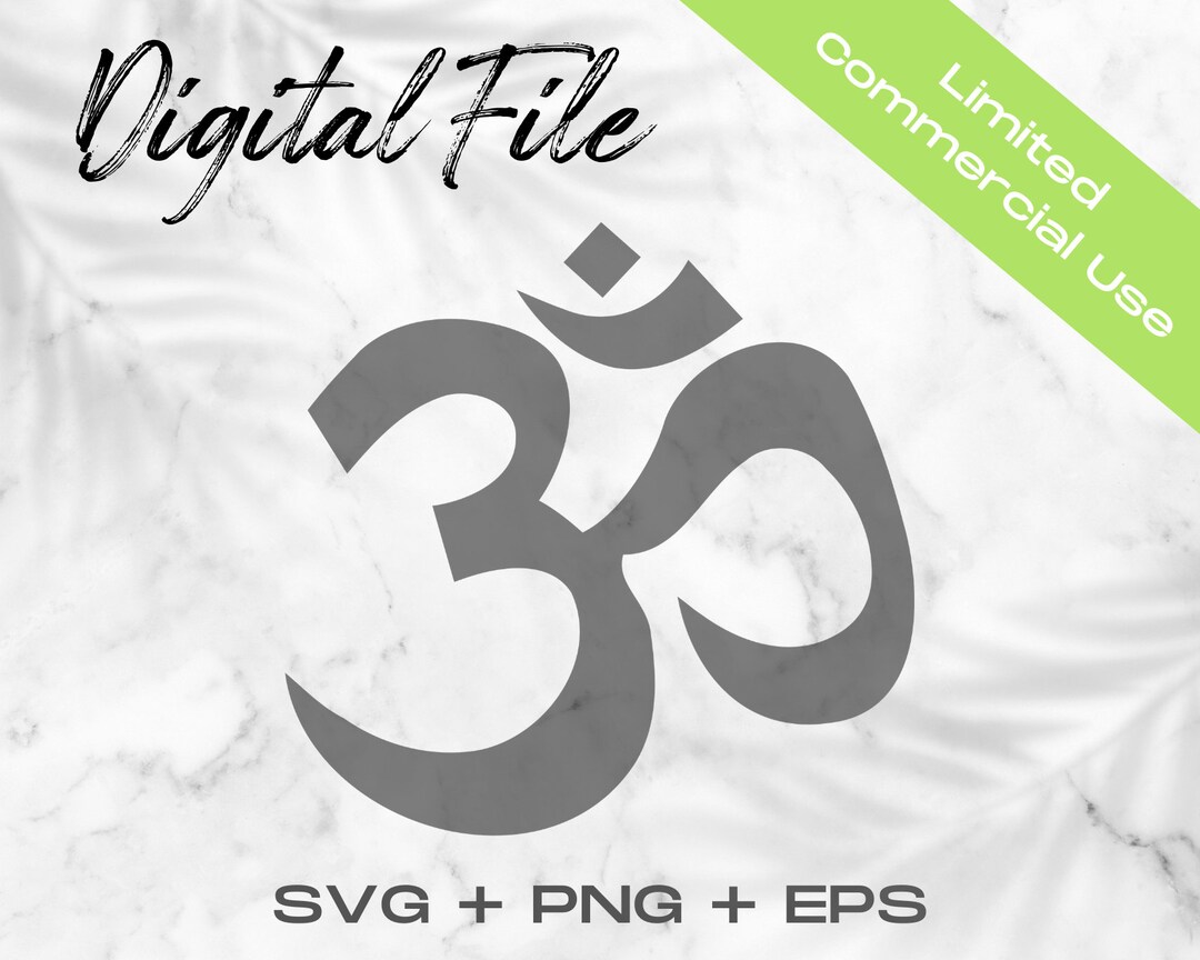 Ohm Symbol SVG, Ohm Clipart, Ohm Symbol Silhouette Cut File, Yoga ...