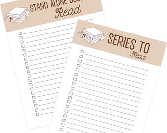 Books to Read List: Stand-alone & Series (PDF)