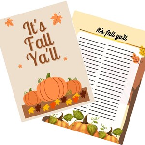 Höstpumpa-listatryck: Hej höst-omslag (digital nedladdning)