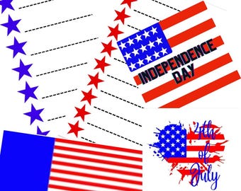 4th (fourth) of July-digital stickers-png, penly, goodnotes, one note, digital planner,