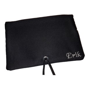 Personalisierte Tabaktasche Tabakbeutel  Drehertasche bestickt mit Wunsch Namen mit 3 Fächer oder Blättchenspender