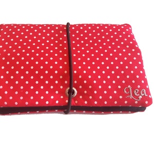 Tobacco bag/tobacco pouch/turner bag Minidots red image 7