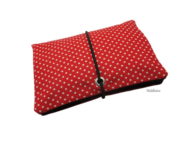 Tobacco bag/tobacco pouch/turner bag Minidots red image 1