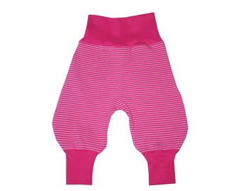 Pumphose *Ringel pink* - Wunschgröße Mitwachshose Baby gestreift