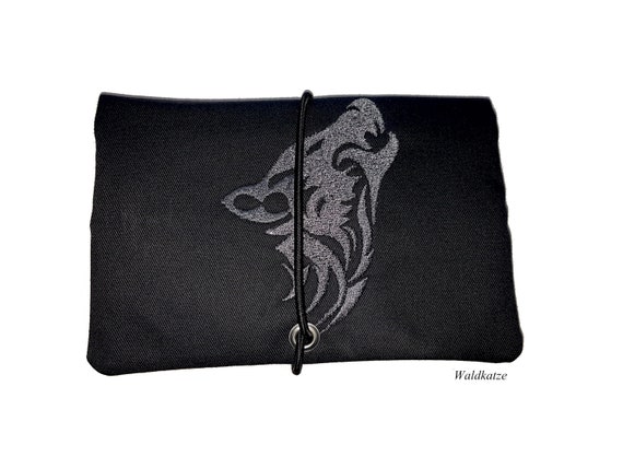 Wolf Tobacco Pouch/Rolling Tobacco Pouch with 3 Compartments or Rolling  Paper Dispenser