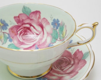 Paragon rose tea cup and saucer, Paragon rose, English bone china tea set, cabinet china,  mother's Day gift, high tea, birthday party, rare