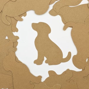 Découpes pour chien, confettis pour chien, papiers découpés, chien d'arrêt, journal pour animaux de compagnie, cartes de correspondance en papier kraft, fête d'anniversaire sur le thème des chiens, décorations de fête pour chiens