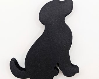 Dog die cuts, dog confetti, paper cut outs, black labrador, mini note cards, pet scrapbook, new pet card, animal birthday party decorations