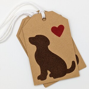 Étiquette cadeau pour chien, étiquette en papier kraft, cadeau pour chien, étiquette de journalisation, J’aime les chiens, cadeau pour chien, grande étiquette cadeau, étiquette pré-enfilée, cadeau de perte d’animal de compagnie, labrador