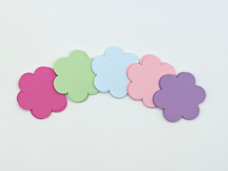 Flower confetti die cuts for cards princess party decorations multicolor flowers mini note card table scatter paper flower