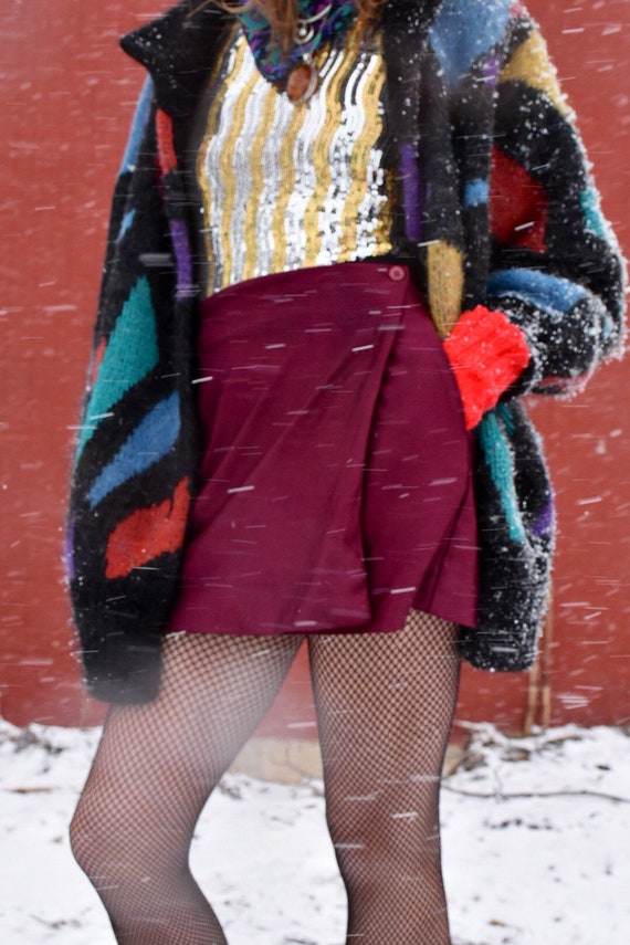 1990s Wrap Around Tennis Skirt with Pocket || 90s