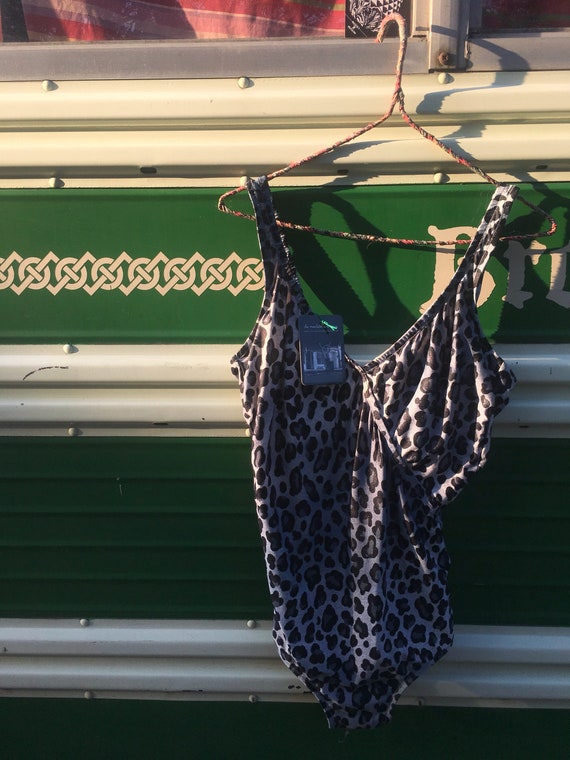 Vintage Leopard Shimmer Bathing Suit/Leotard || Vi