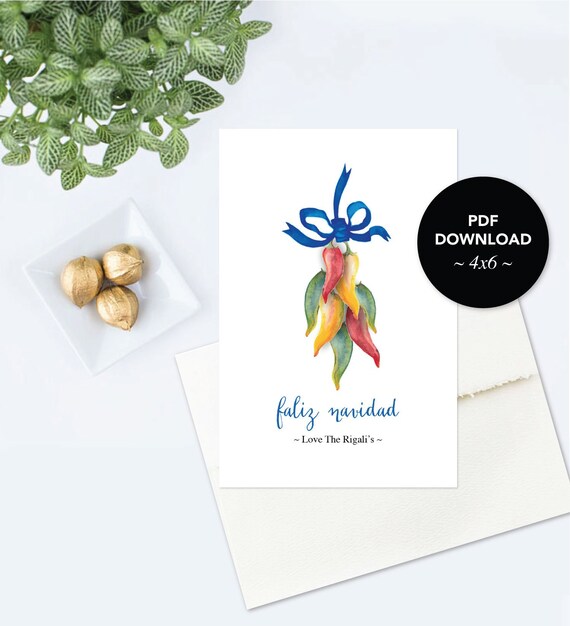 Holiday Card, Editable Text, Thank You Card, Printable, Template, Watercolor, Christmas Cards Set, Greeting Card, Xmas Card, Faliz Navidad Il_570xn