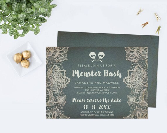 Downloadable Halloween Invitation, Halloween Birthday, Halloween Invitation, Halloween Party, Halloween Supplies, Instant Download Printable Il_570xn