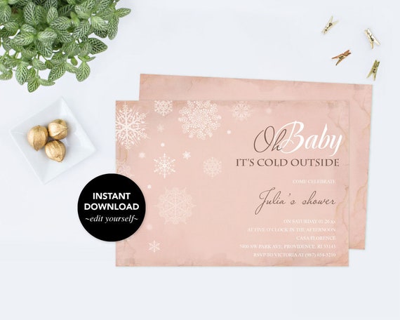 Instant Download Bridal Shower Invitation, Baby Shower Invitation Girl, Acrobat Template, Editable Text, DIY Invitation, Invitation Template Il_570xn