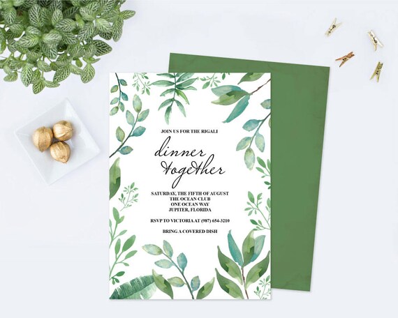 Dinner Party Invitation Template from i.etsystatic.com