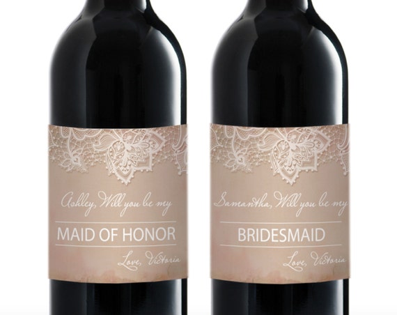 Instant Download Bridesmaid Proposals Wine Label, Be My Bridesmaid, Bridesmaid Gift, Will You Be My Bridesmaid Wine, Wine Label, Ask DIY Il_570xn