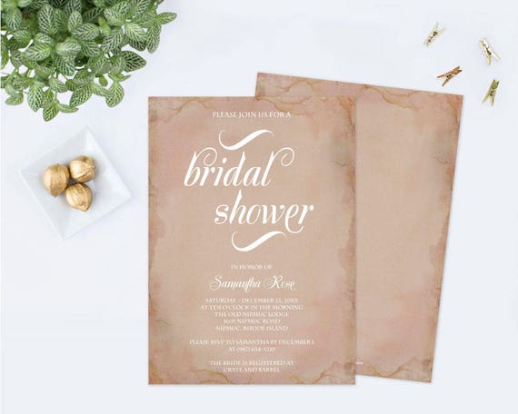 Instant Download BRIDAL SHOWER Invitation Template PDF, Pink Invitation, Bridal Shower Invitations, Editable Invitation, Rustic Bridal, diy Il_570xn