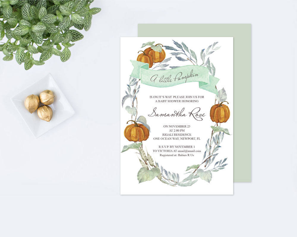 Leaves Editable Text Gender Neutral Printable INSTANT DOWNLOAD Fall Baby Shower Invitations Template Fall Foliage Couples Shower DIY