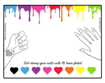 Rainbow Stamping Mat - perfect colorful protection while you do your nails the best stamping mat