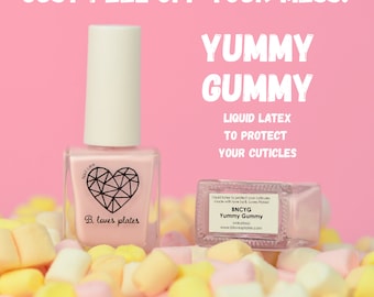 BNCYG  Yummy Gummy - a liquid latex to protect a cuticles from mess during stamping and nail art - B. Loves Plates