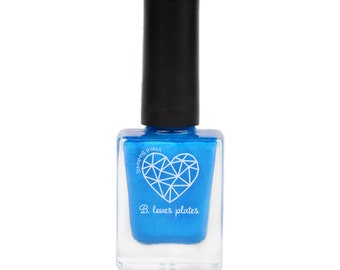 BLP48 - stamping polish for stamping nail art stamping plates blue shimmer - B. a Deep Ocean