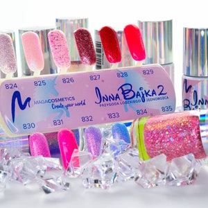 12pcs nail polish set Maga Inna Bajka 2 Collection glitter shimmer unicorn rainbow holographic indie shiny image 4