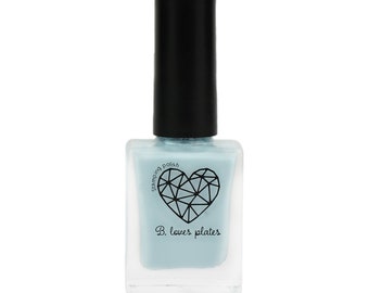 BLP43 - stamping polish for stamping nail art stamping plates light blue blue winter - B. a Fern Frost