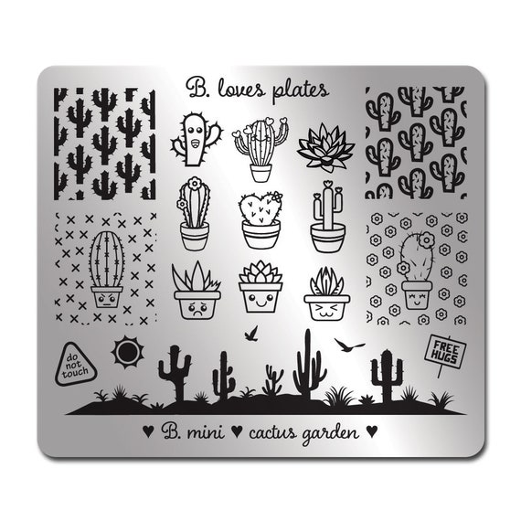 B.Mini - Nagel-Kunst Teller Kaktus khleres ssse kleine Ngel -  Kaktusgarten - Etsy sterreich