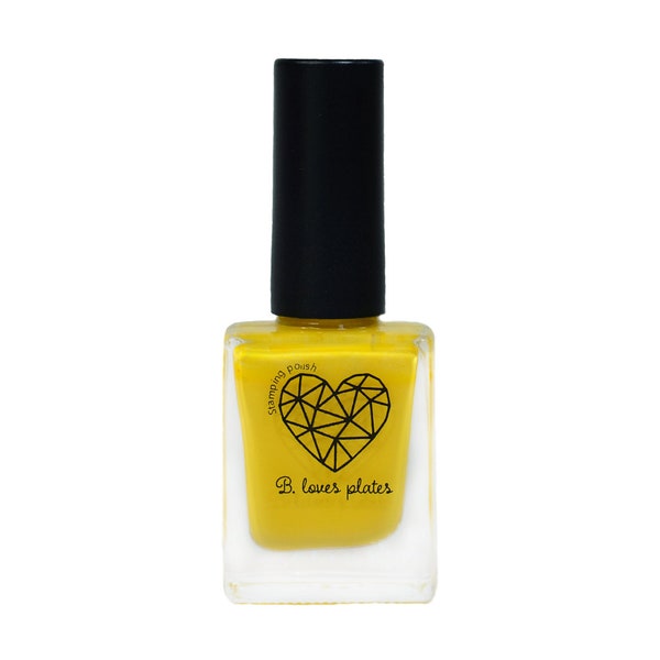 BLP13 - stamping polish for stamping nail art stamping plates yellow cream rainbow - B. a Lemon