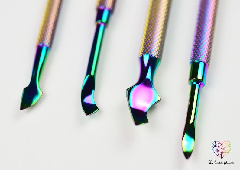 Rainbow Nail Tool Set Silver Nail Art Tool for Cuticle and Etsy Rainbow Nail Tool Set Silver Nail Art Tool for Cuticle and Etsy